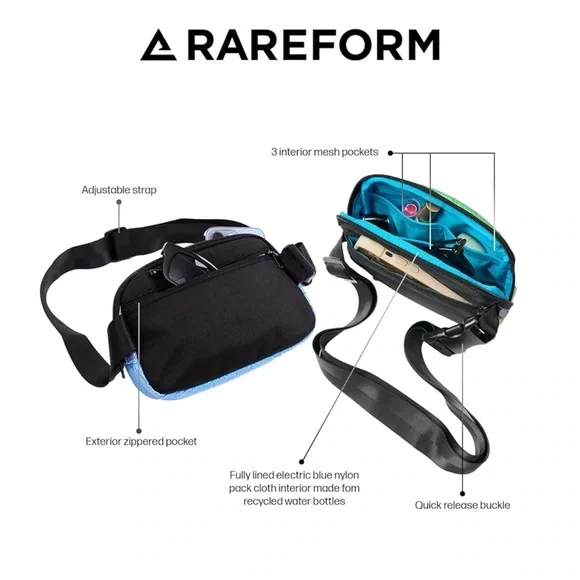 Rareform Small Zion Sling Bag | One-of-a-Kind | Travel Crossbody | Recycled - Picture 8 of 13